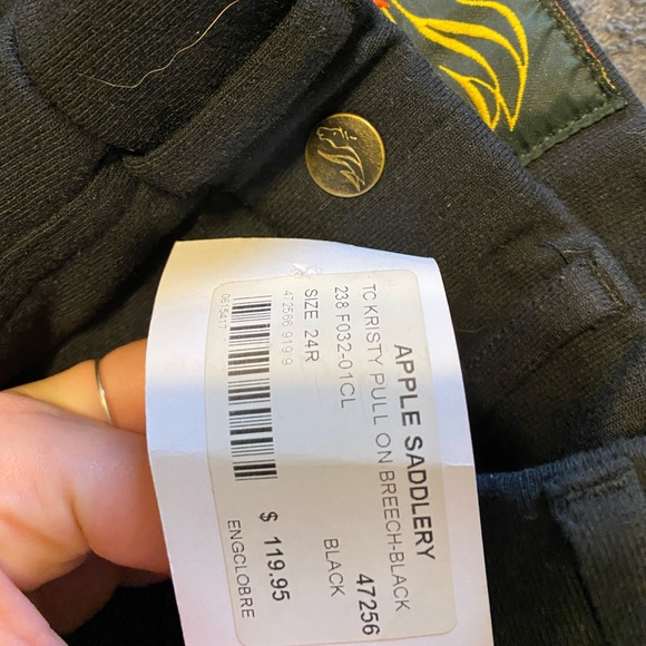 black womens riding trousers - Picture 2 of 2